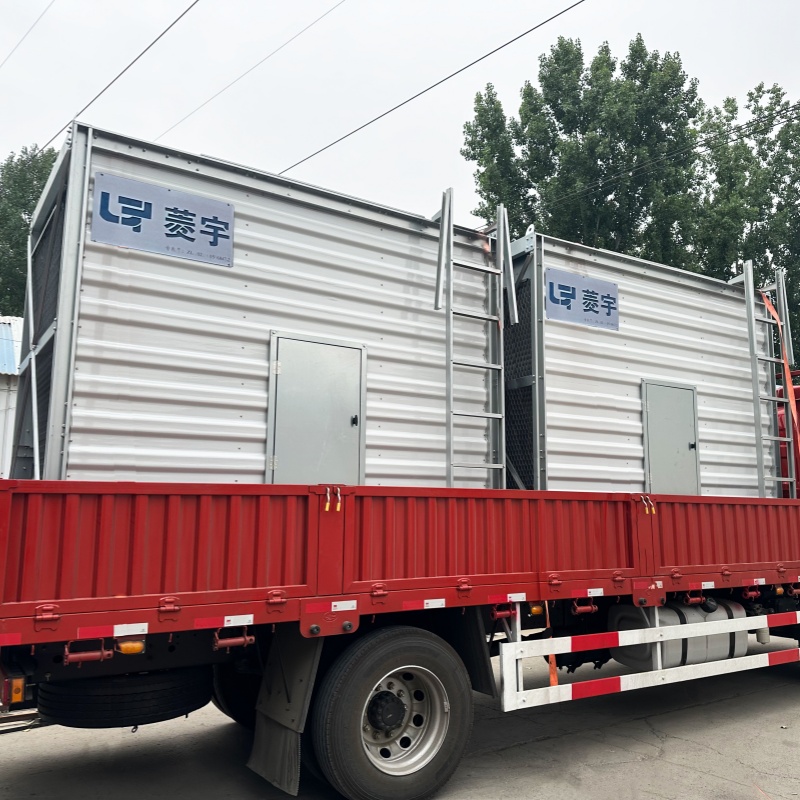 河南菱宇车载式方形横流式钣金冷却塔整体运输到全国各地
